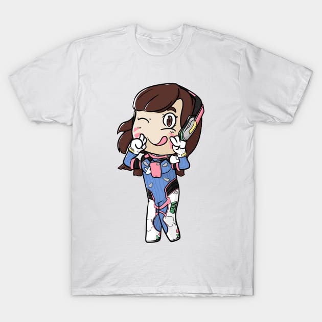 D.Va Overwatch Chibi T-Shirt by Diaryzdotama